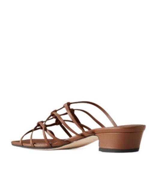 Aeyde Brown Woven Leather Sandals