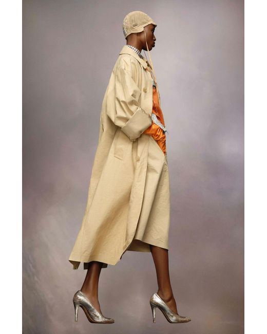 Maison Margiela Natural Single-Breasted Midi Trench Coat for men