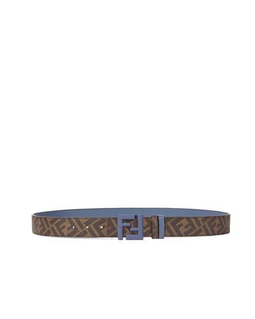 Fendi Blue Ff Squared Reversible Belt for men