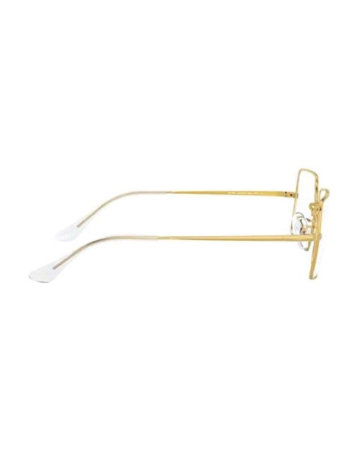 Ray-Ban White Rb1969V Rectangle Frame Glasses for men