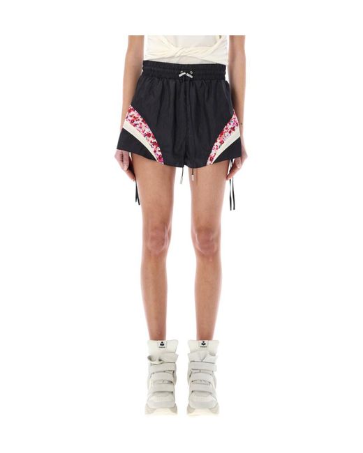 Isabel Marant Black Deyene Patchwork Shorts