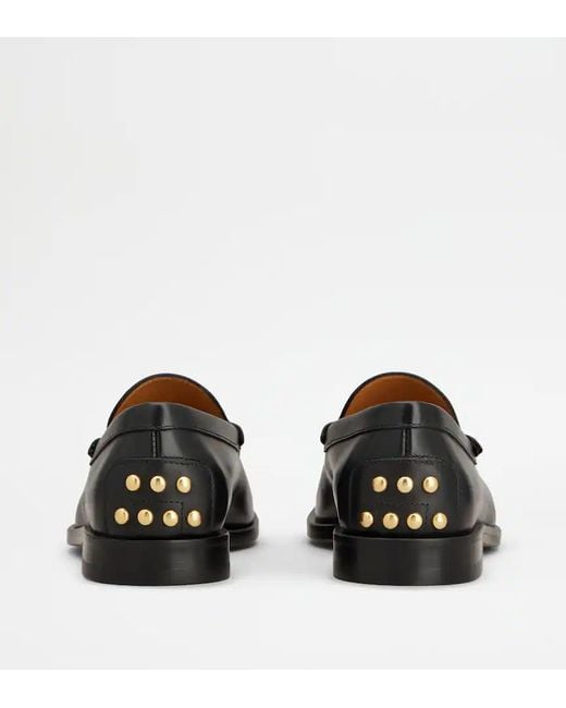 Tod's Black Slip-On Loafers