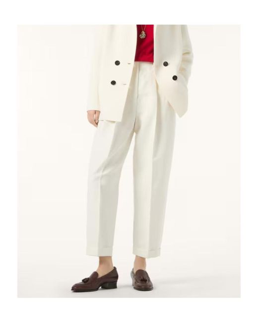 Loro Piana White Cale Trousers