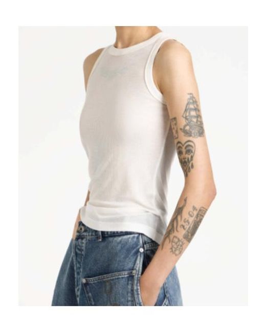 J.W. Anderson White Jw Anderson Sheer Cami Vest Top