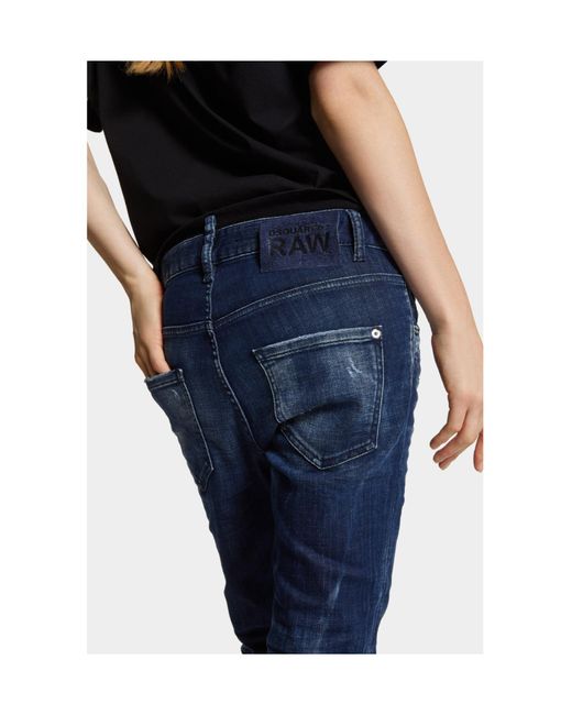 DSquared² Blue Dark Milky Way Wash Cool Girl Jeans