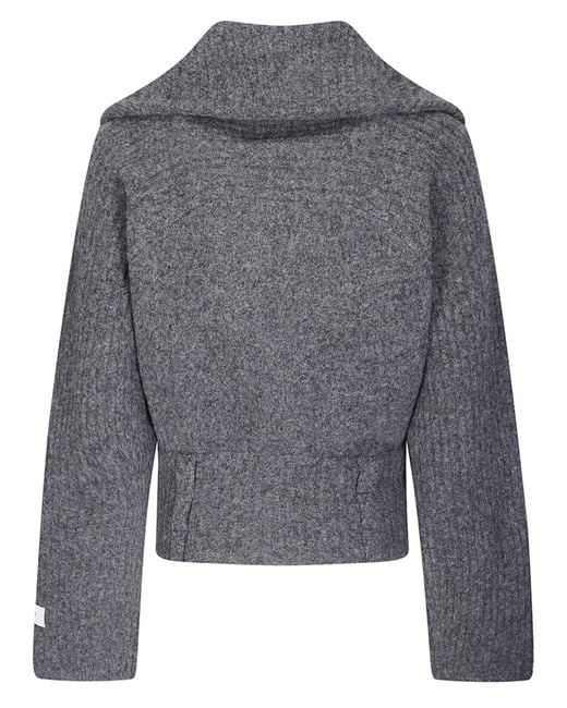 Samsøe & Samsøe Gray Cropped Knit Jacket