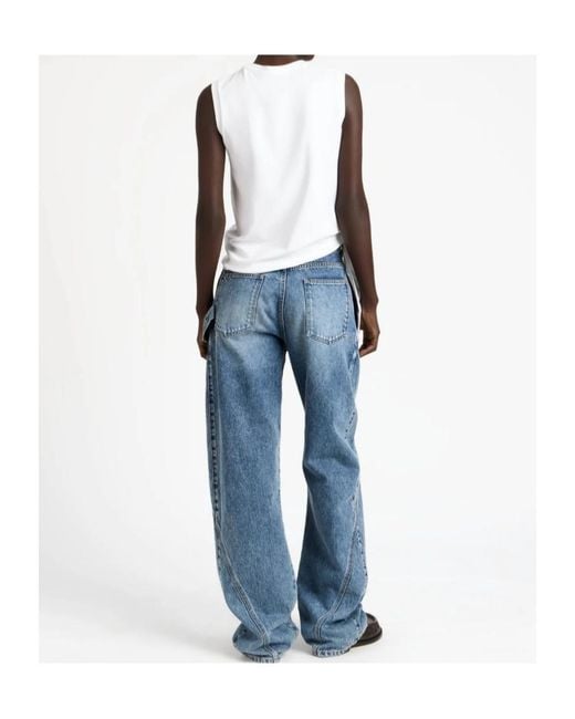 J.W. Anderson Blue Jw Anderson Hem Knot Tank Top