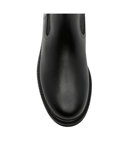 Henderson Black Round-Toe Short Boots