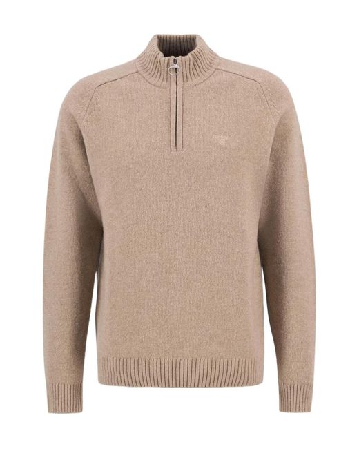 Barbour Natural Grangetown Half Zip Jumper for men