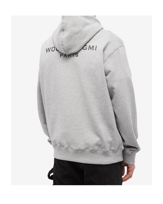 Wooyoungmi Gray Long-Sleeved Hoodie for men