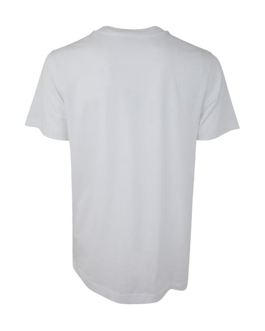 Marni White Logo Embroidered Crewneck T-Shirt for men