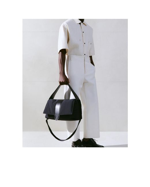Jacquemus Black The Bambino Padded Messenger Bag for men