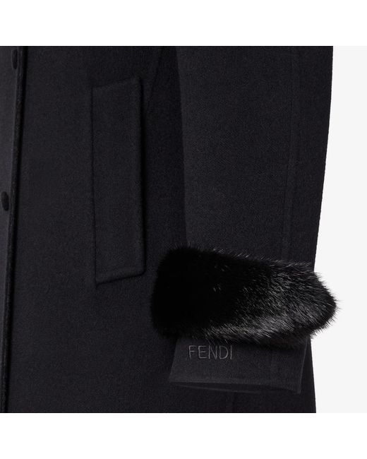 Fendi Black Wool Coat