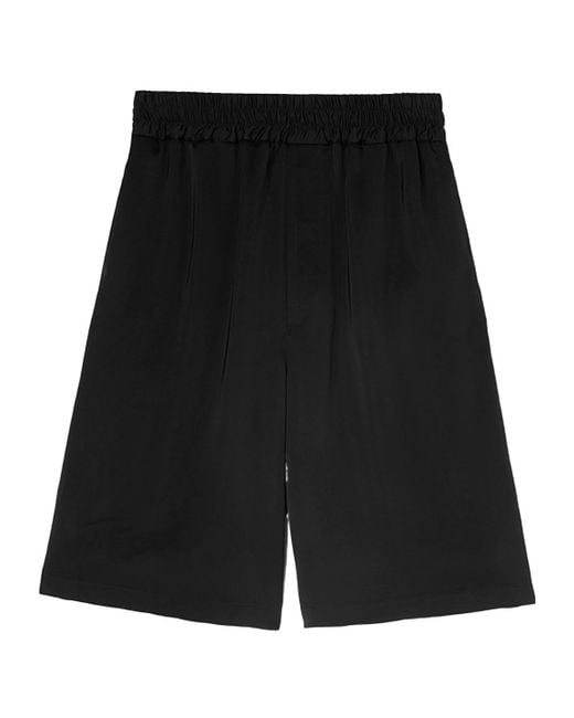 Jil Sander Black High-Waisted Knee-Length Shorts for men