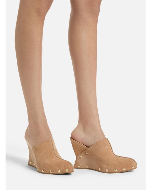 Balmain Brown Wedge Clogs