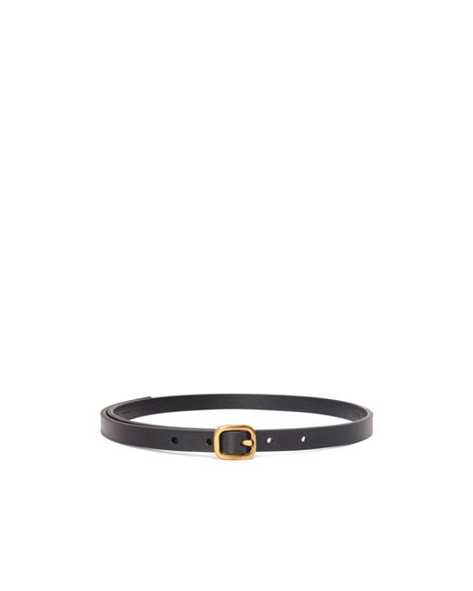 Loewe White Logo Engraved Rounded Soft Belt