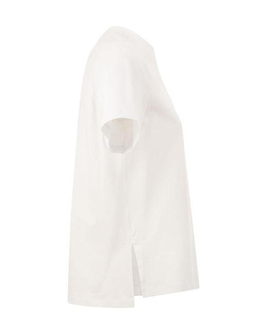 Peserico White Short-Sleeved T-Shirt