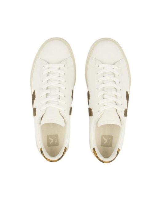 Veja Natural Campo Animal-Print Logo-Patch Sneakers for men