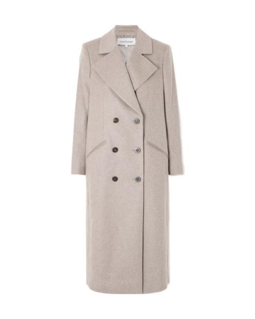 Veronica Beard Natural Seth Dickey Double-Breasted Coat