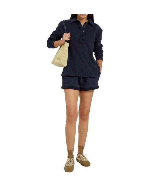 Citizens of Humanity Blue Turn-Up Cotton Shorts
