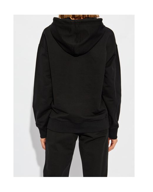 Moncler Black Logo Embroidered Drawstring Hoodie