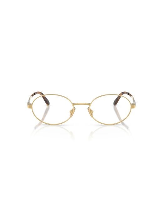 Miu Miu White Eyewear Oval Frame Glasses