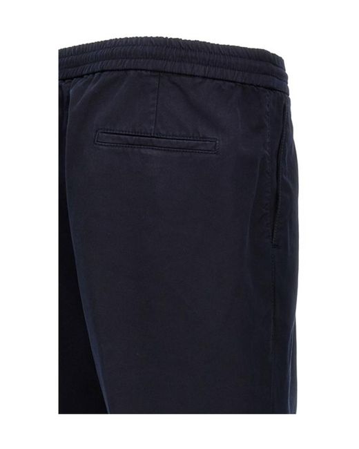 Brunello Cucinelli Blue Pleat-Detailed Drawstring Trousers for men