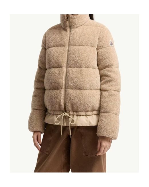 Moncler Natural Cedre Teddy Short Padded Jacket