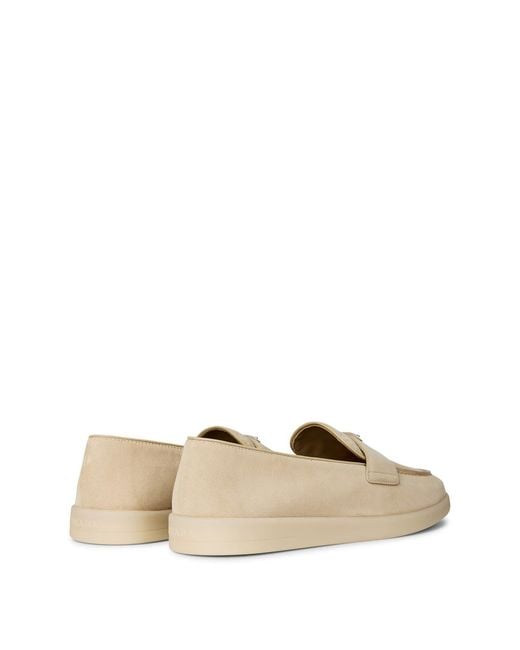 Prada Natural Suede Loafers for men