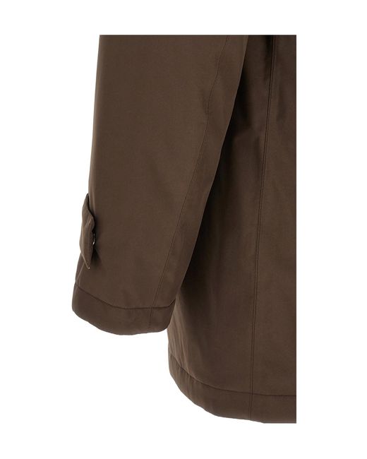 Herno Brown Long-Sleeved Padded Jacket for men