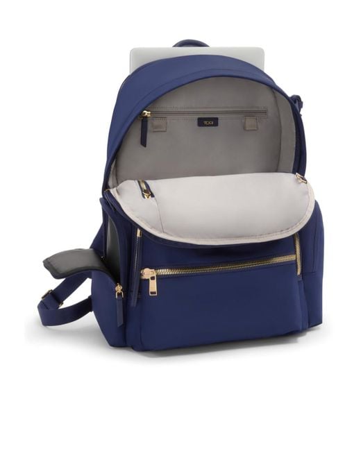 Tumi Blue Celina Logo-Plaque Zip-Fastening Backpack