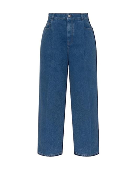 Marni Blue Logo Patch Jeans
