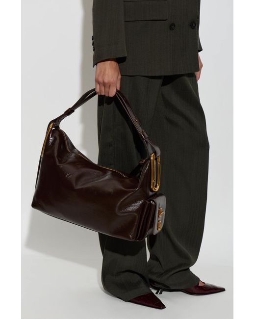 Marc Jacobs Black Logo Detail Shoulder Bag