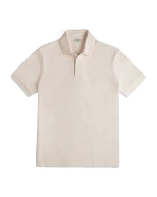 Tod's White Logo-Embroidered Polo Shirt for men