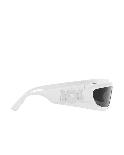 Versace White Eyewear Rectangular Frame Sunglasses for men