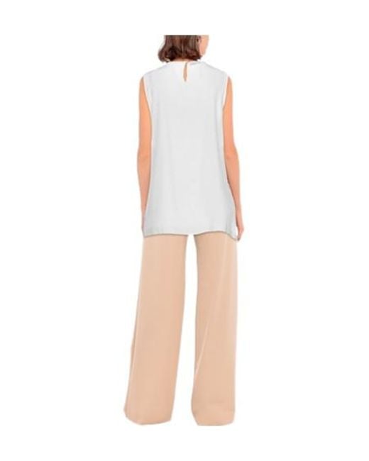 Dolce & Gabbana White Minimal Solid Sleeveless Top