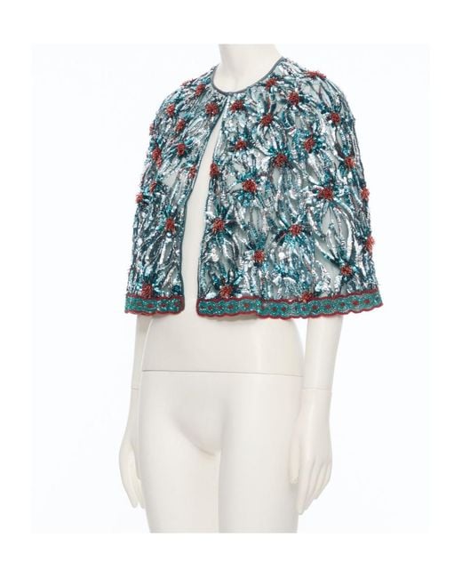 Valentino Blue Round-Neck Shawl