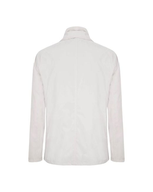 Herno White High-Neck Casual Jacket for men