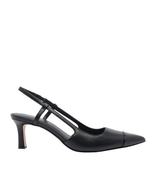 MICHAEL Michael Kors Black Alora Leather Slingback Pumps
