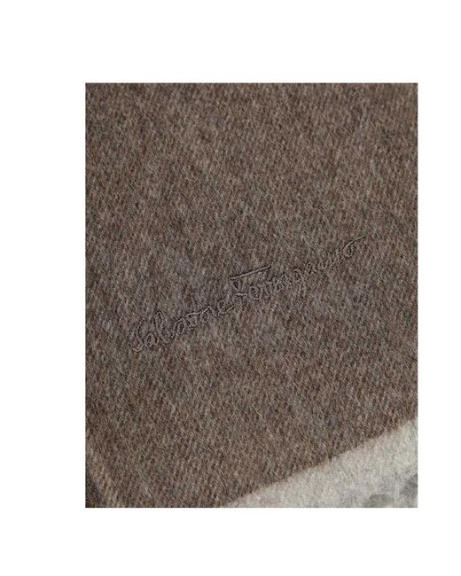 Ferragamo Brown Logo Scarf