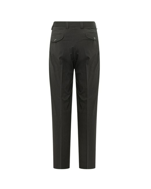 Laneus Black Casual Trousers With Belt Loops for men