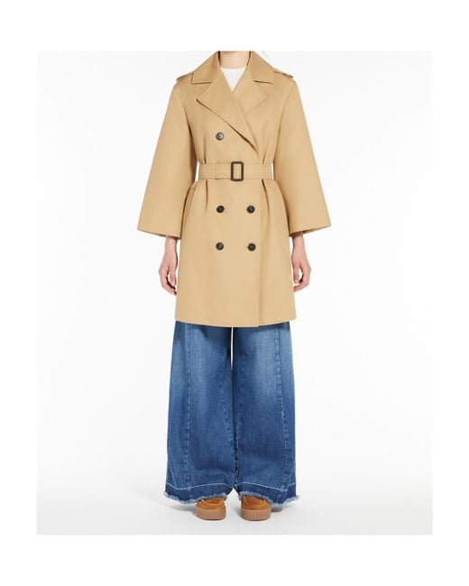 Weekend by Maxmara Natural Water-Repellent Gabardine Double-Breasted Trench Coat