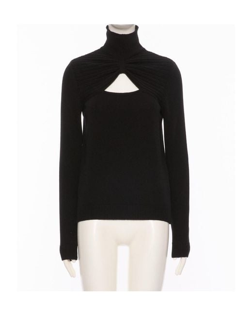 Valentino Black Cut-Out Knot Detailed Jumper