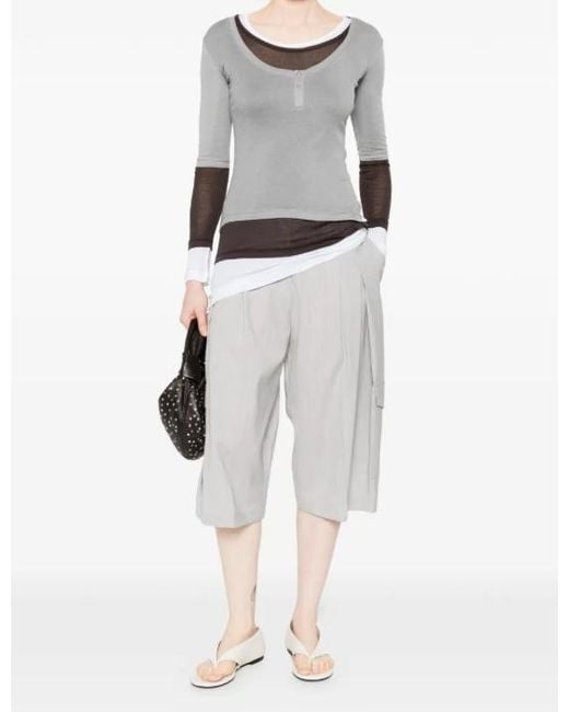 GIMAGUAS Gray Gemma Layered Mini Dress