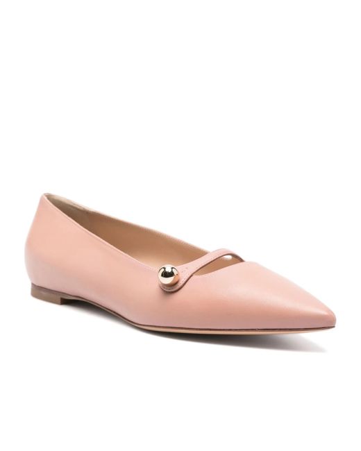 Casadei Pink Cleo Ballerina Shoes