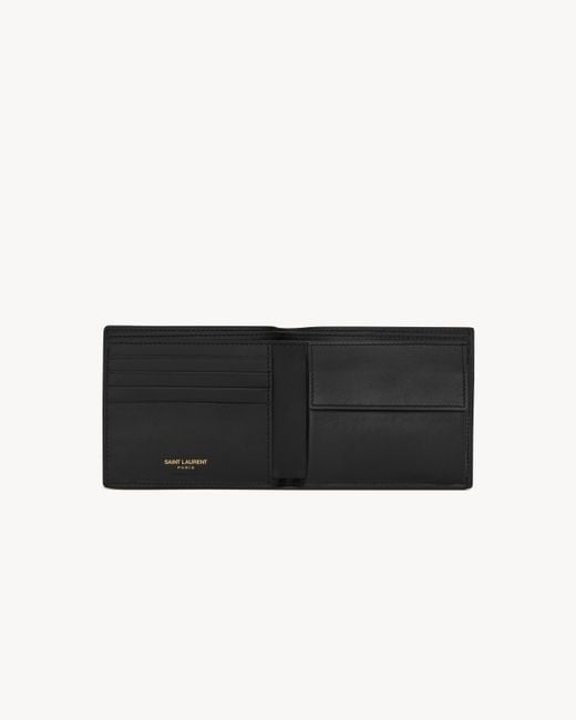 Saint Laurent Black Single-Fold Wallet for men