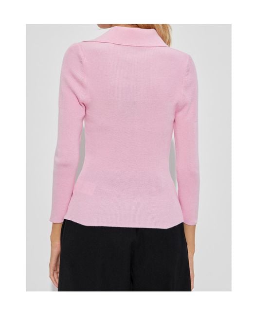 Vivienne Westwood Pink Orb-Embellished Ribbed Top