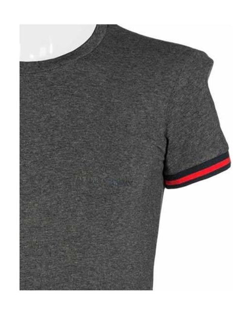 Emporio Armani Gray Logo T-Shirt for men