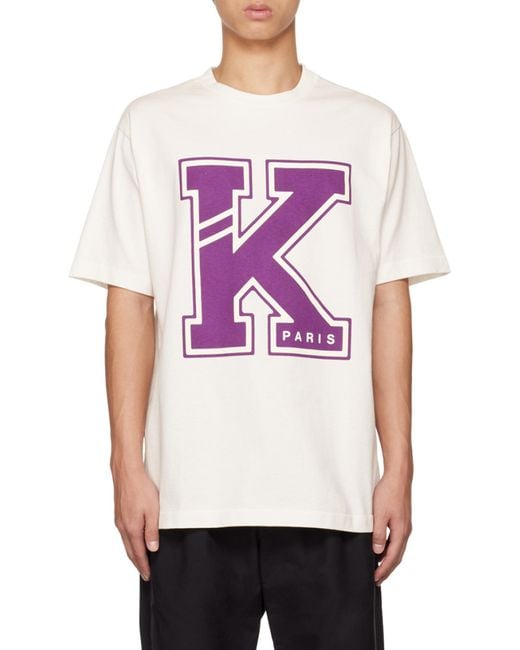 KENZO Pink 'Varsity' T-Shirt for men