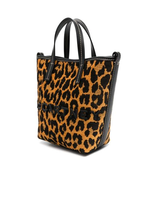 Stella McCartney Metallic Leopard-Jacquard Bucket Bag